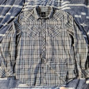 Men's Prana Long Sleeve Snap Shirt - Large